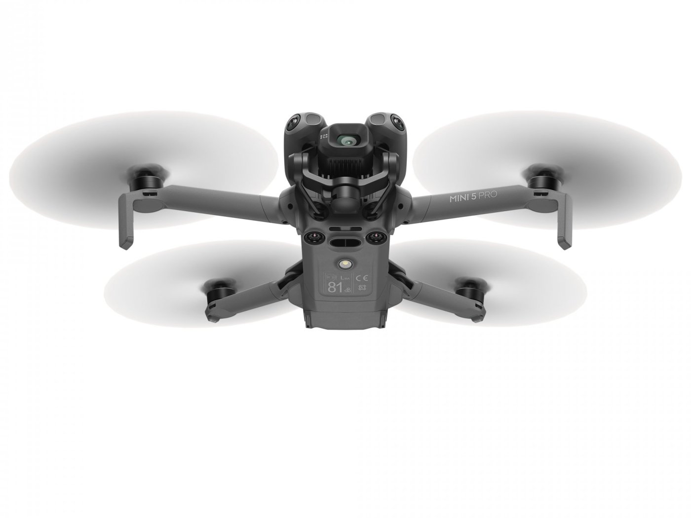 DJI Mini 5 PRO-rozložený, zdola, 45°