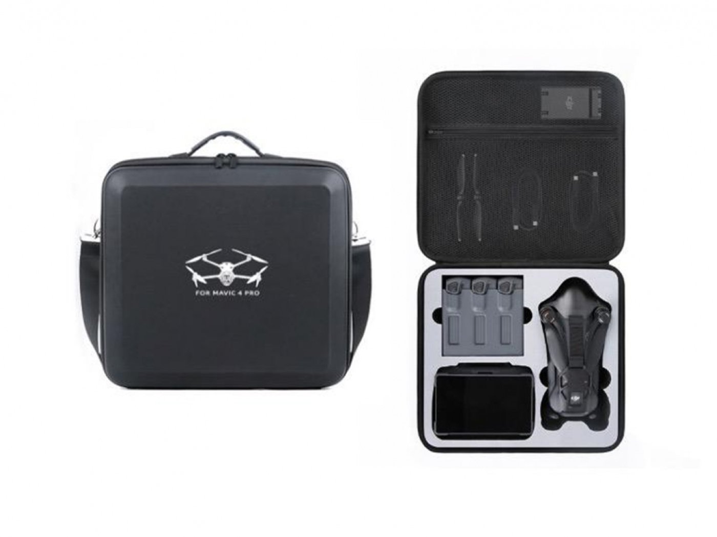 Černé PU pouzdro na rameno pro dron DJI Mavic 4 Pro