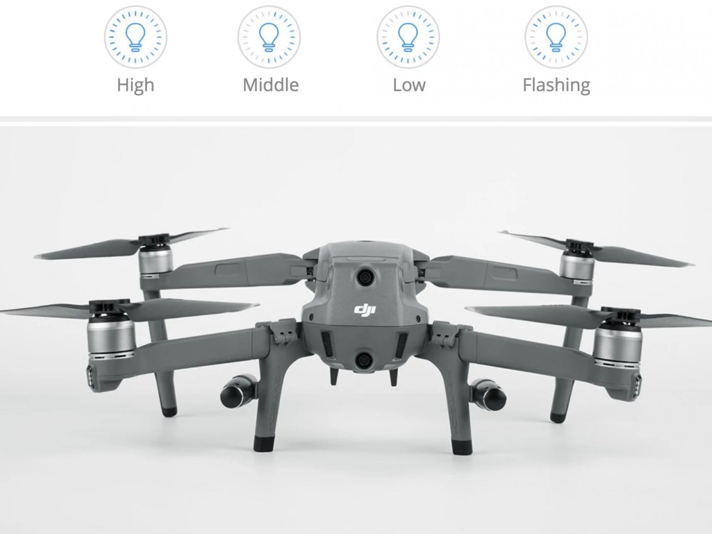 DJI Mavic 2 sada LED osvětlení a zvýšené přistávací nohy