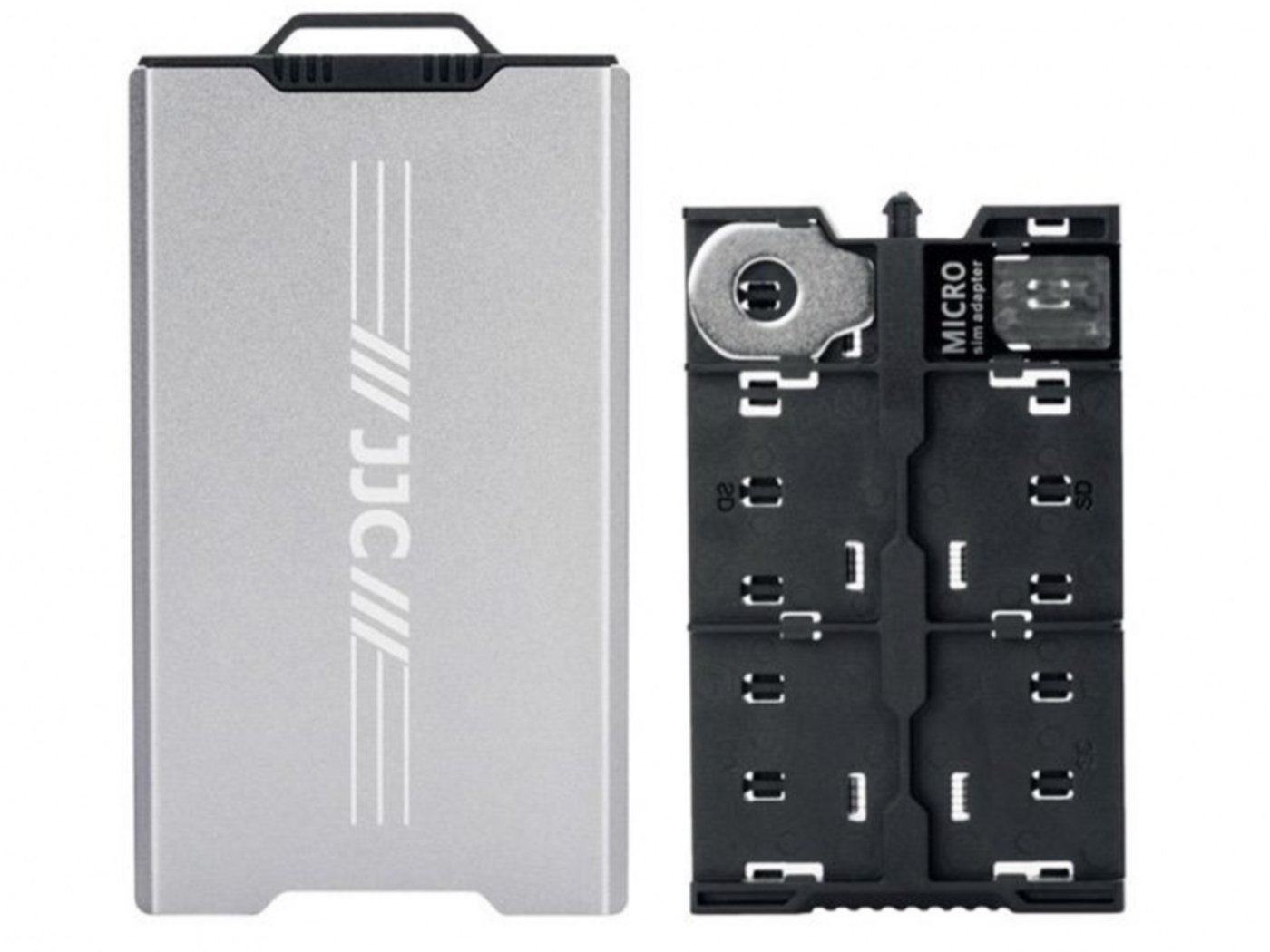 Hliníkový dvojstranný úložný box na paměťové karty (18 ks)