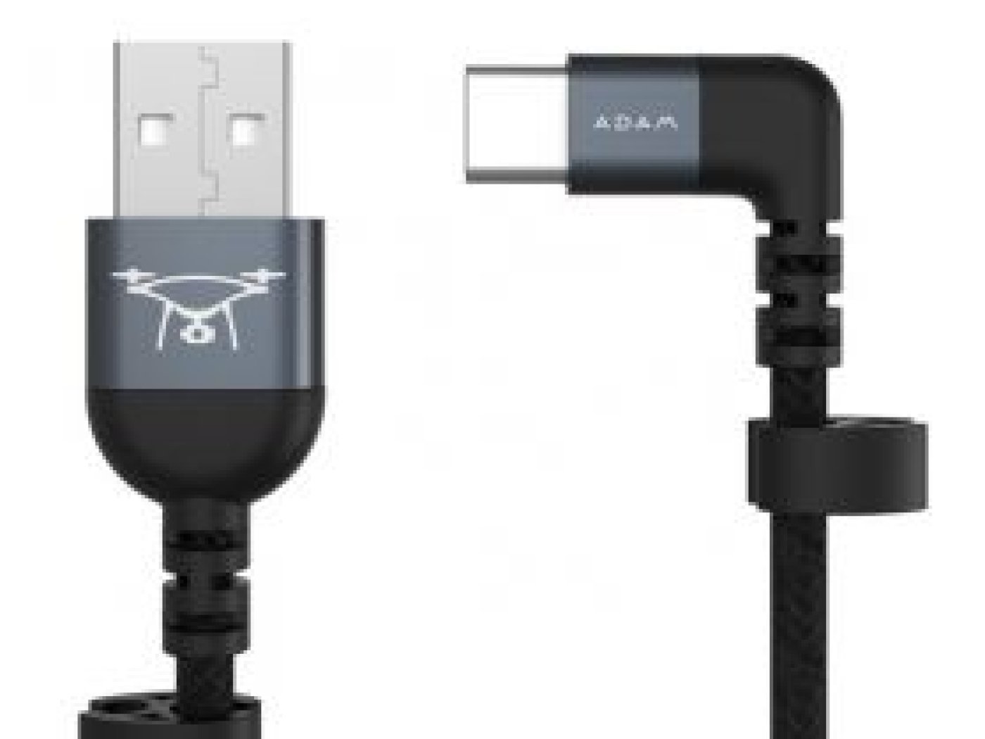 Kabel USB-C/USB-A - 30 cm - šedý