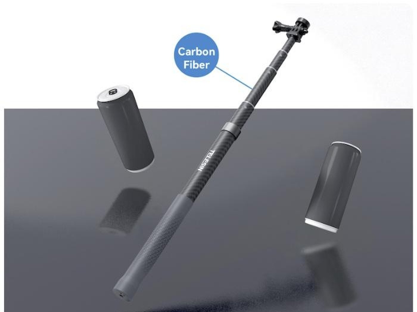 Prodlužující selfie tyč na akční kameru (3m)