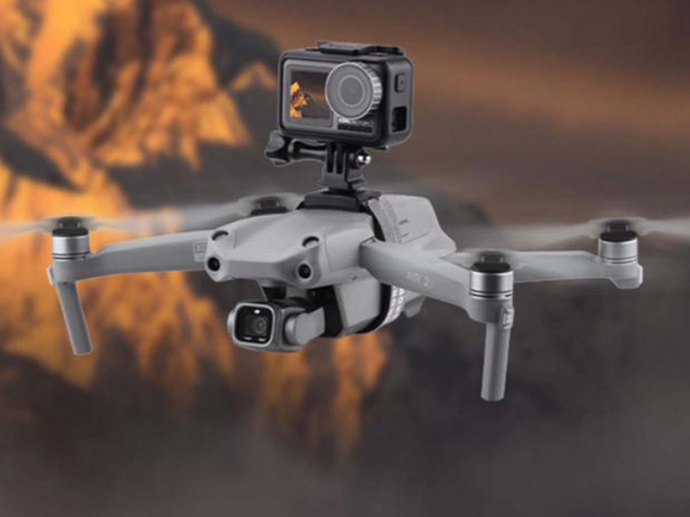 Univerzální adaptér pro připevnění akční kamery na dron