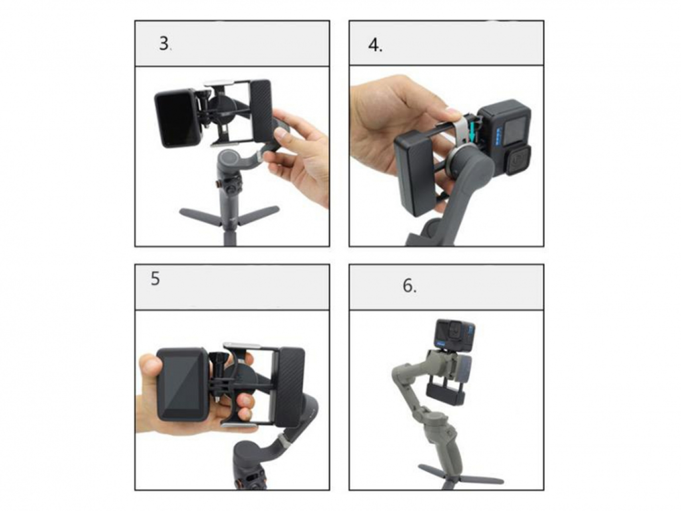 Adaptér pro připojení akční kamery DJI Osmo Action 4 na stabilizátor DJI Osmo Mobile 6