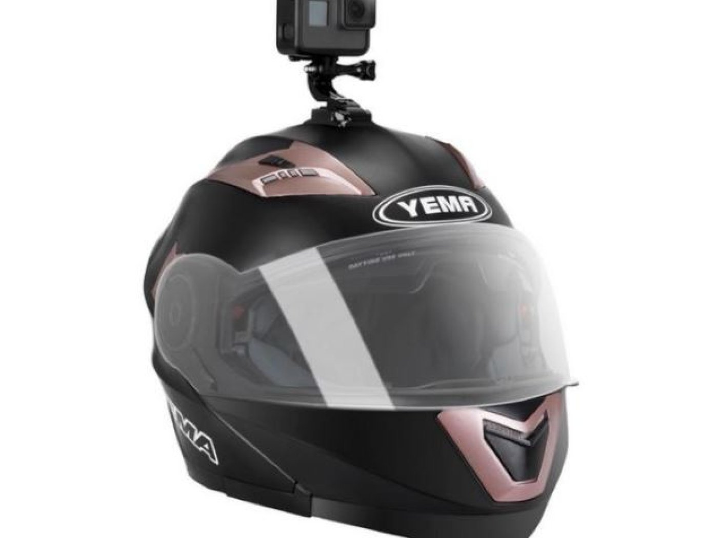 Sada pro připevnění akční kamery na helmu