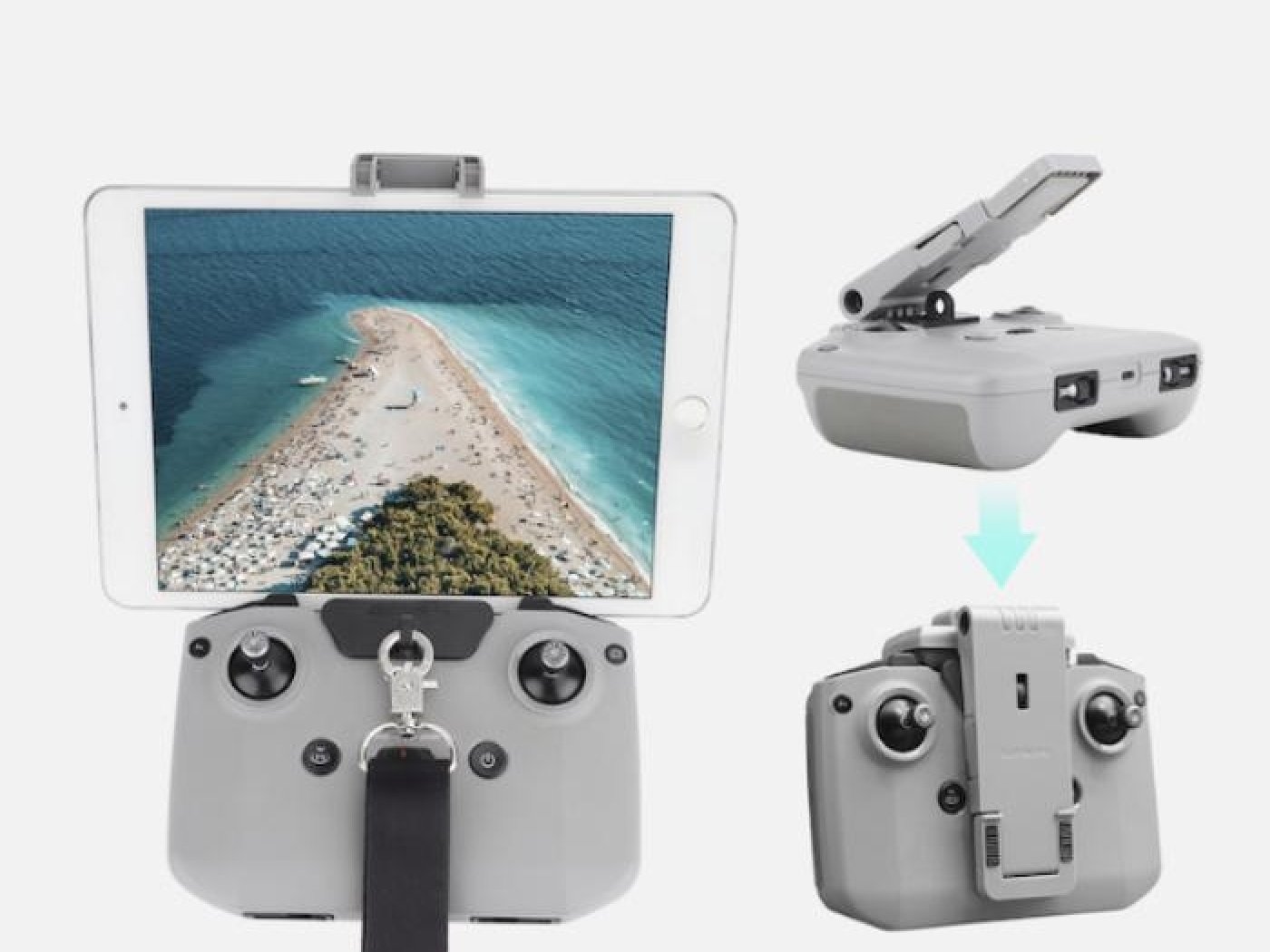 Držák tabletu na dálkový ovladač (pro 7,9 až 12.9 palcové tablety)