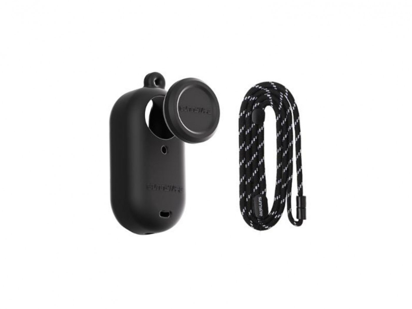 Černý silikonový chránič a kryt objektivu na kameru Insta360 GO 3S