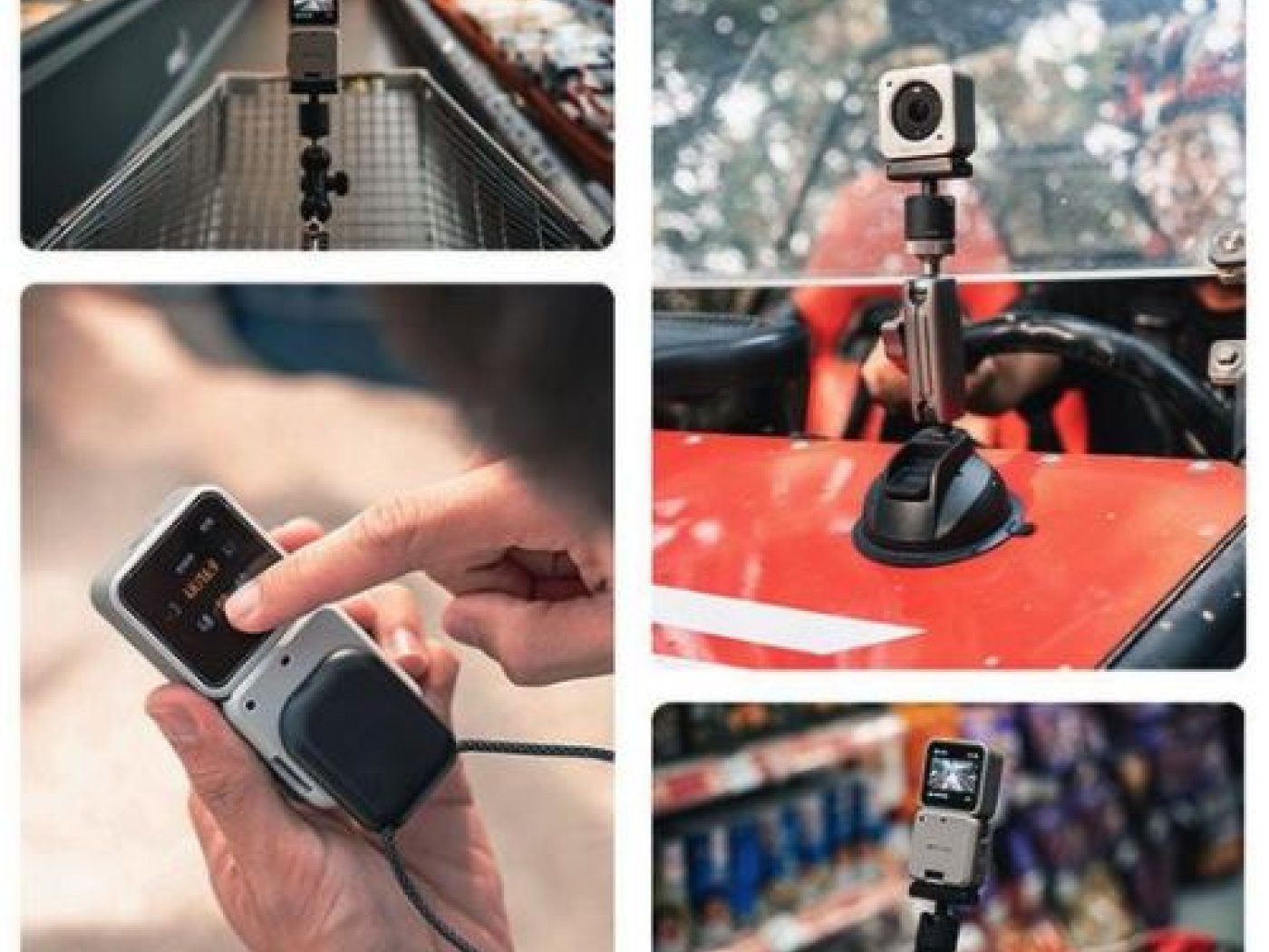 Šedý magnetický kryt na DJI Action 2