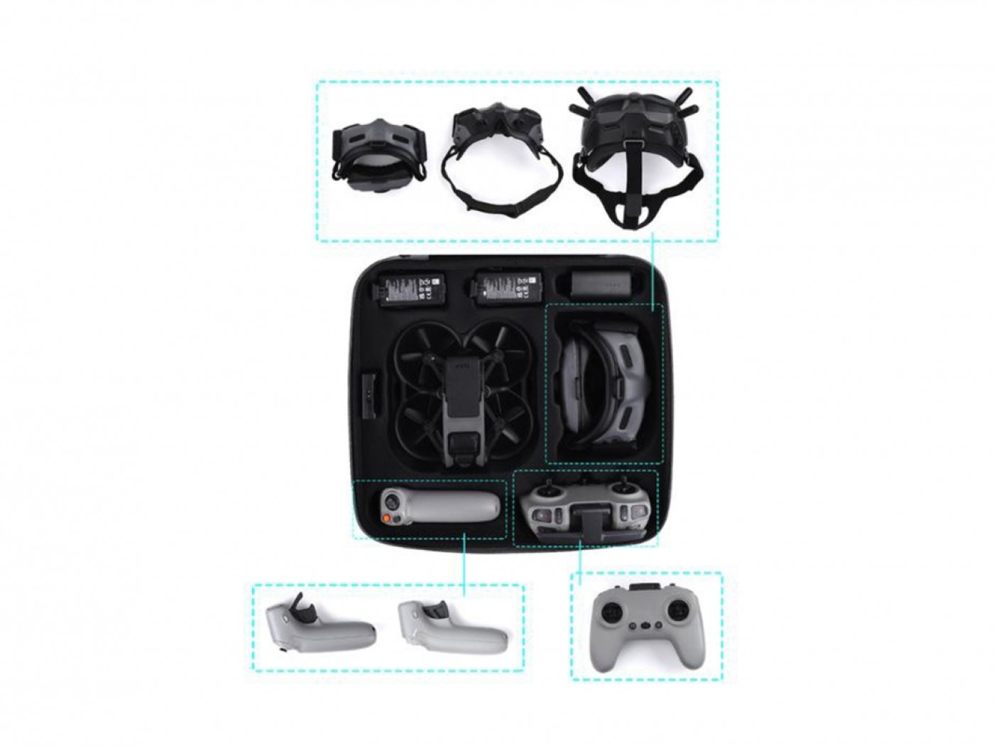 Šedé pouzdro na dron DJI Avata + Goggles 2 / Integra