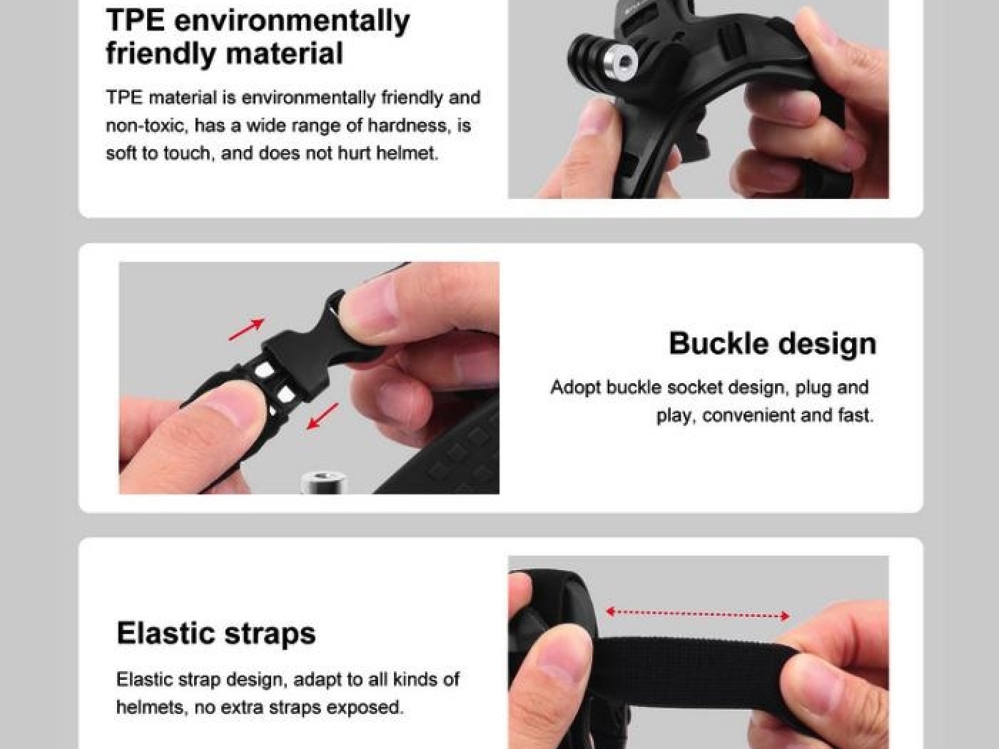 Rychloupínací držák akční kamery na integrální helmu