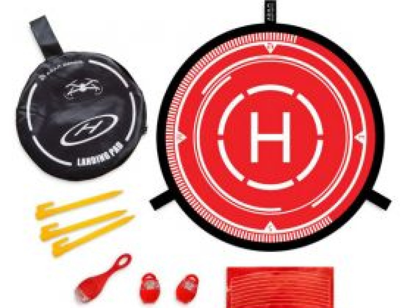 Přistávací plocha pro drony s blikajícím LED 55 cm Adam FLEET - červená/žlutá