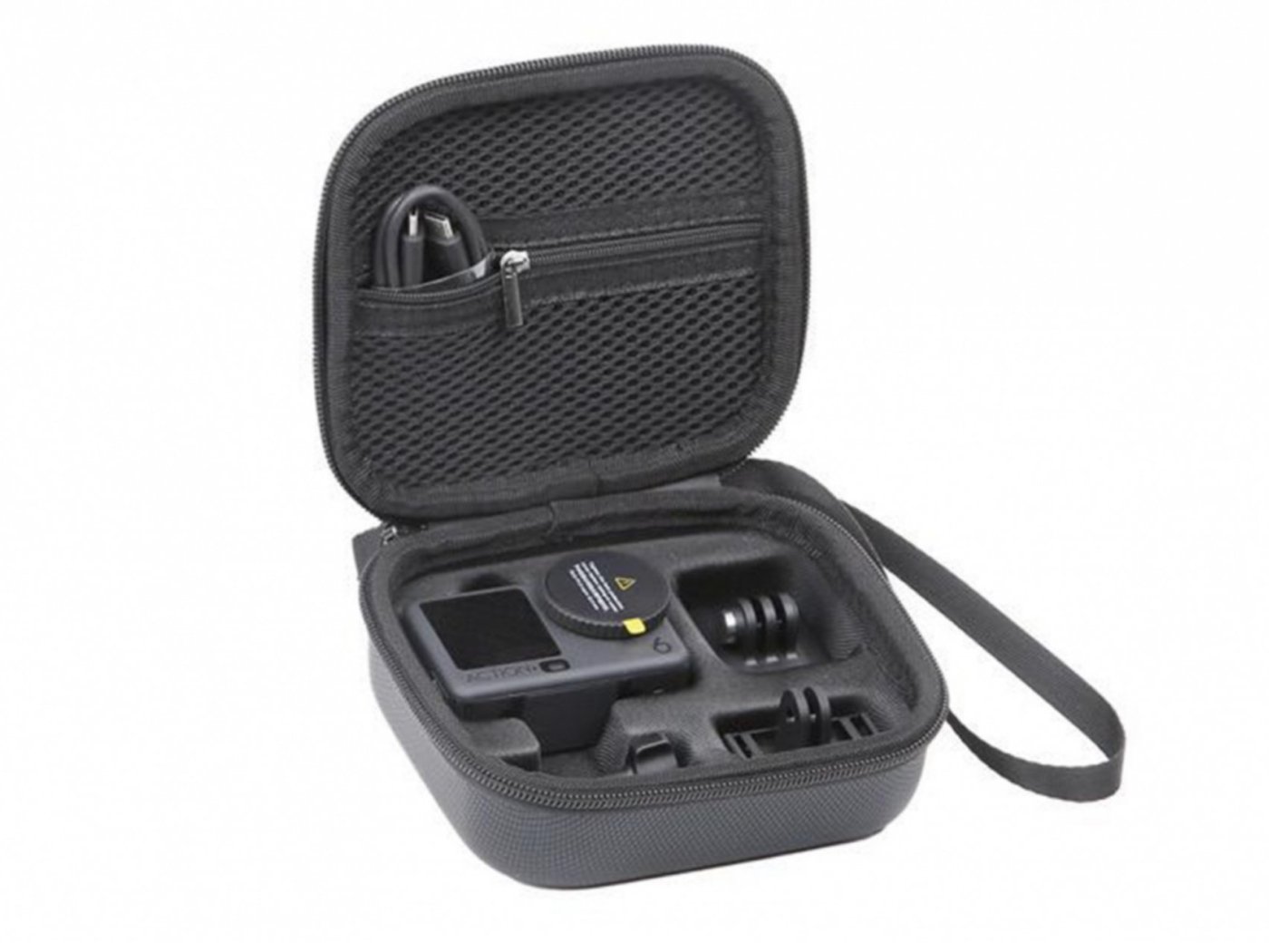 Černé PU pouzdro pro akční kameru DJI Osmo Action 6