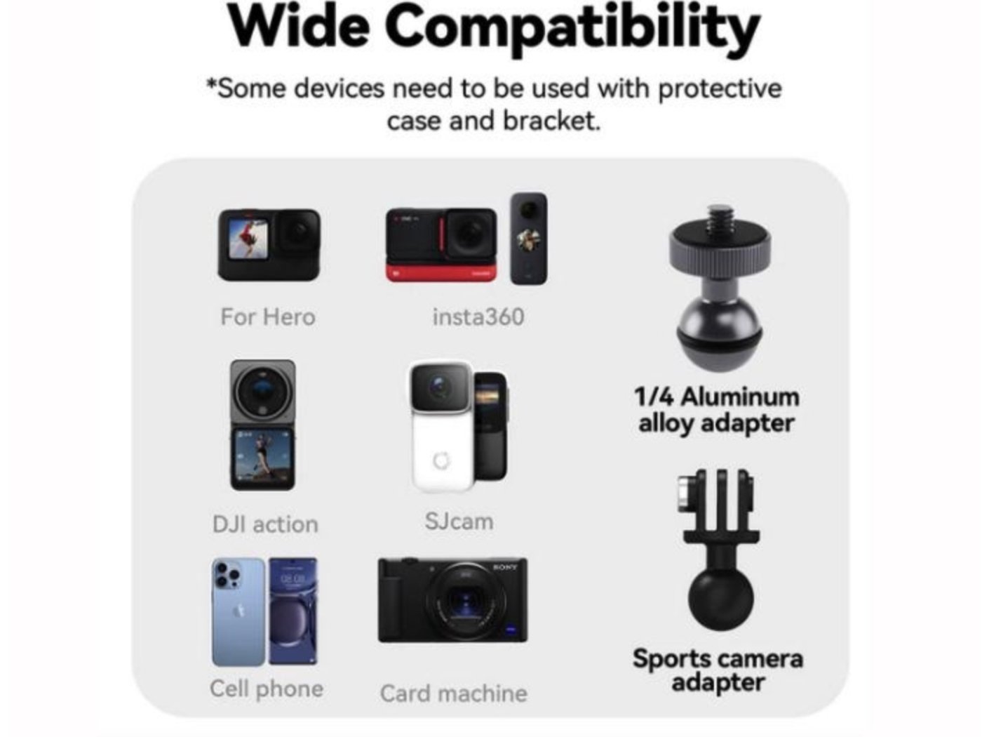 Univerzální držák akční kamery na motorku