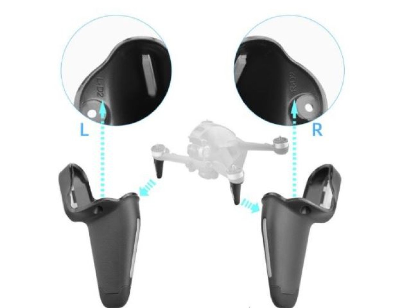 Přistávací nohy na DJI FPV závodní dron