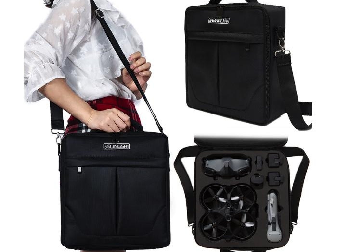 Černé pouzdro na dron dron DJI Avata a Goggles 2