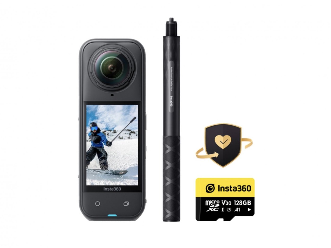Akční kamera Insta360 X5 – Snowboard Bundle