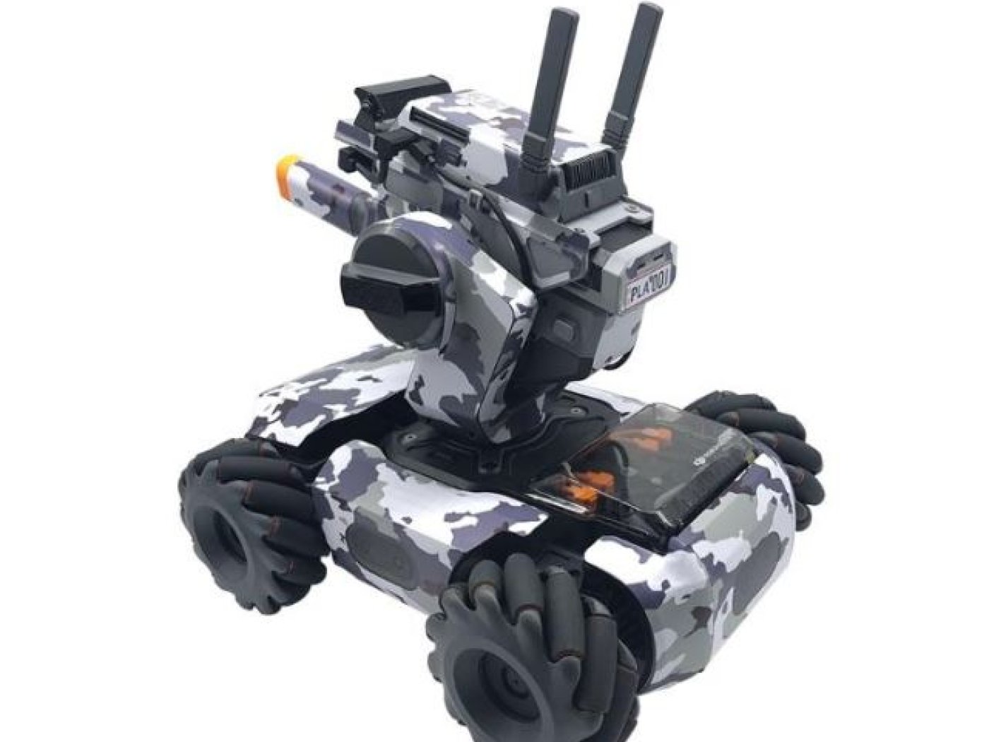 Šedo-bílý polep na DJI RoboMaster S1